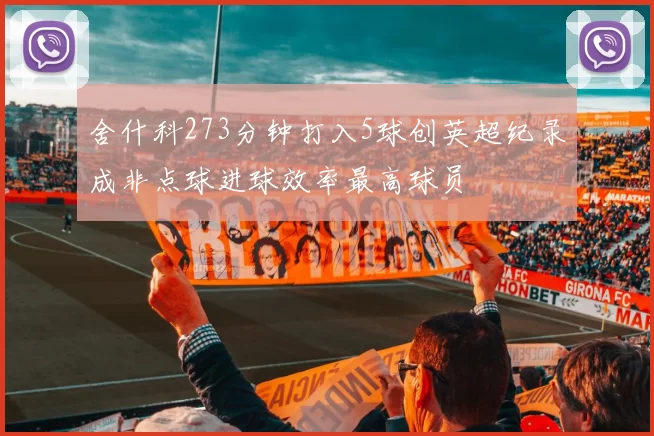 舍什科273分钟打入5球创英超纪录成非点球进球效率最高球员